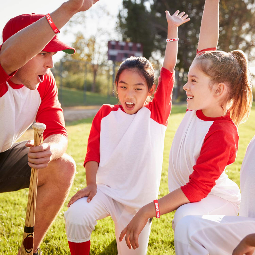 Frienda baseball bracelet pack image showing all four colors for gifts.