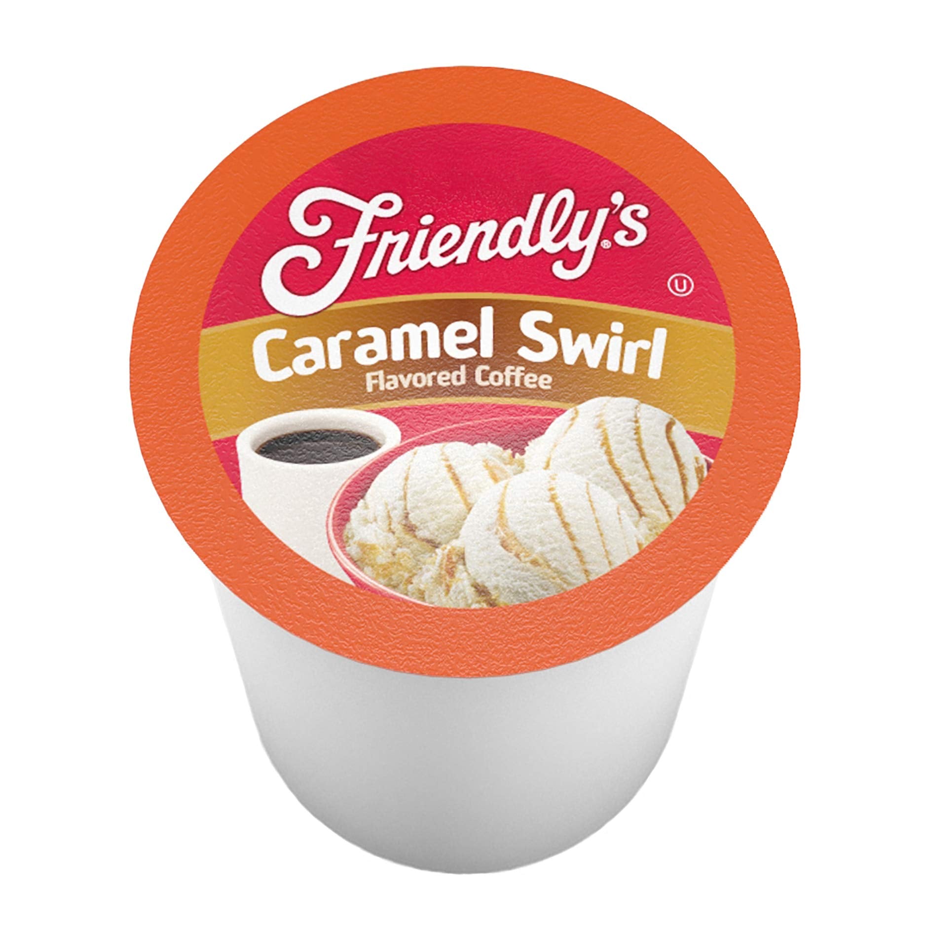 Steaming mug featuring Friendly's ice cream-inspired coffee.