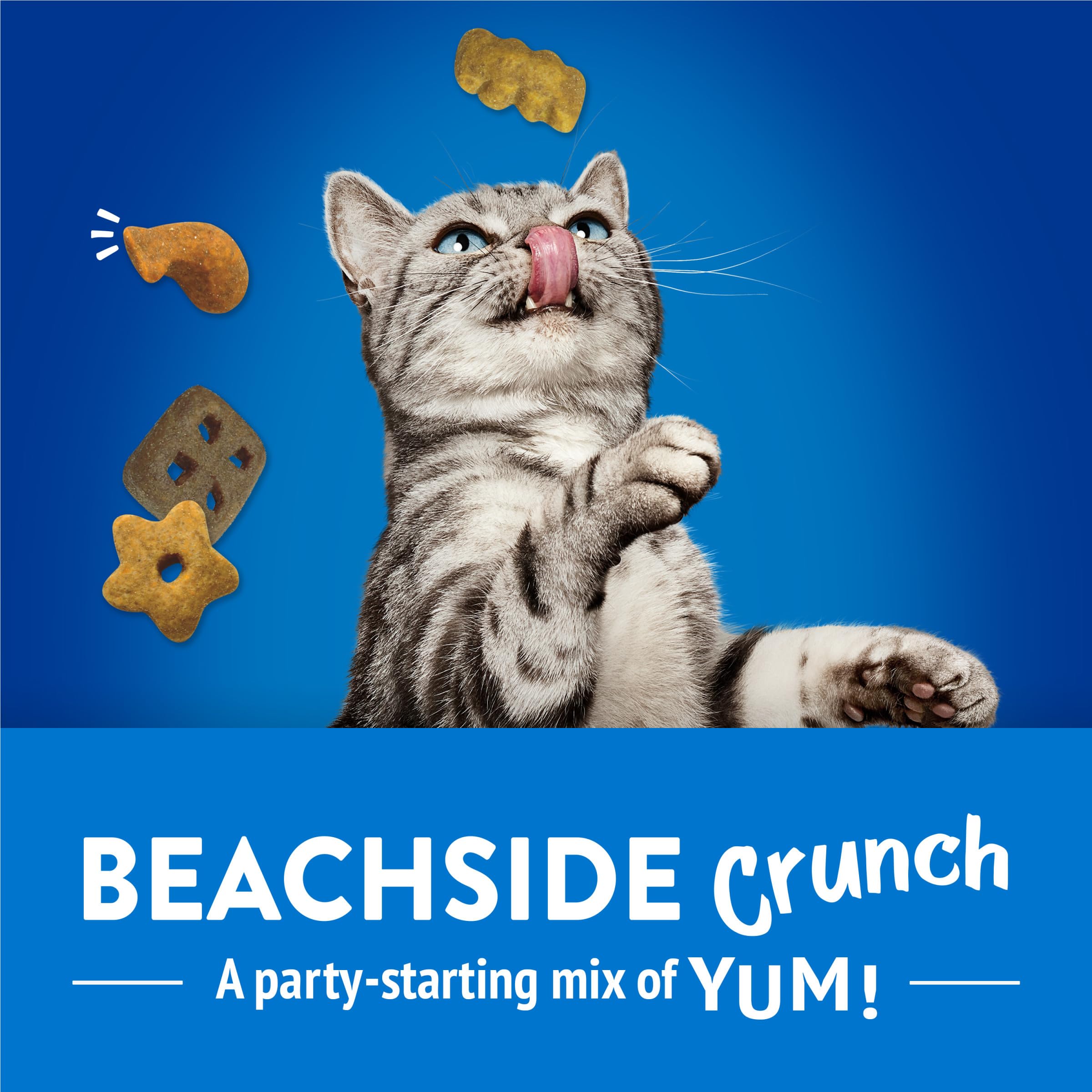 Friskies Beachside Crunch highlights ocean whitefish as the first ingredient for enticing flavor.