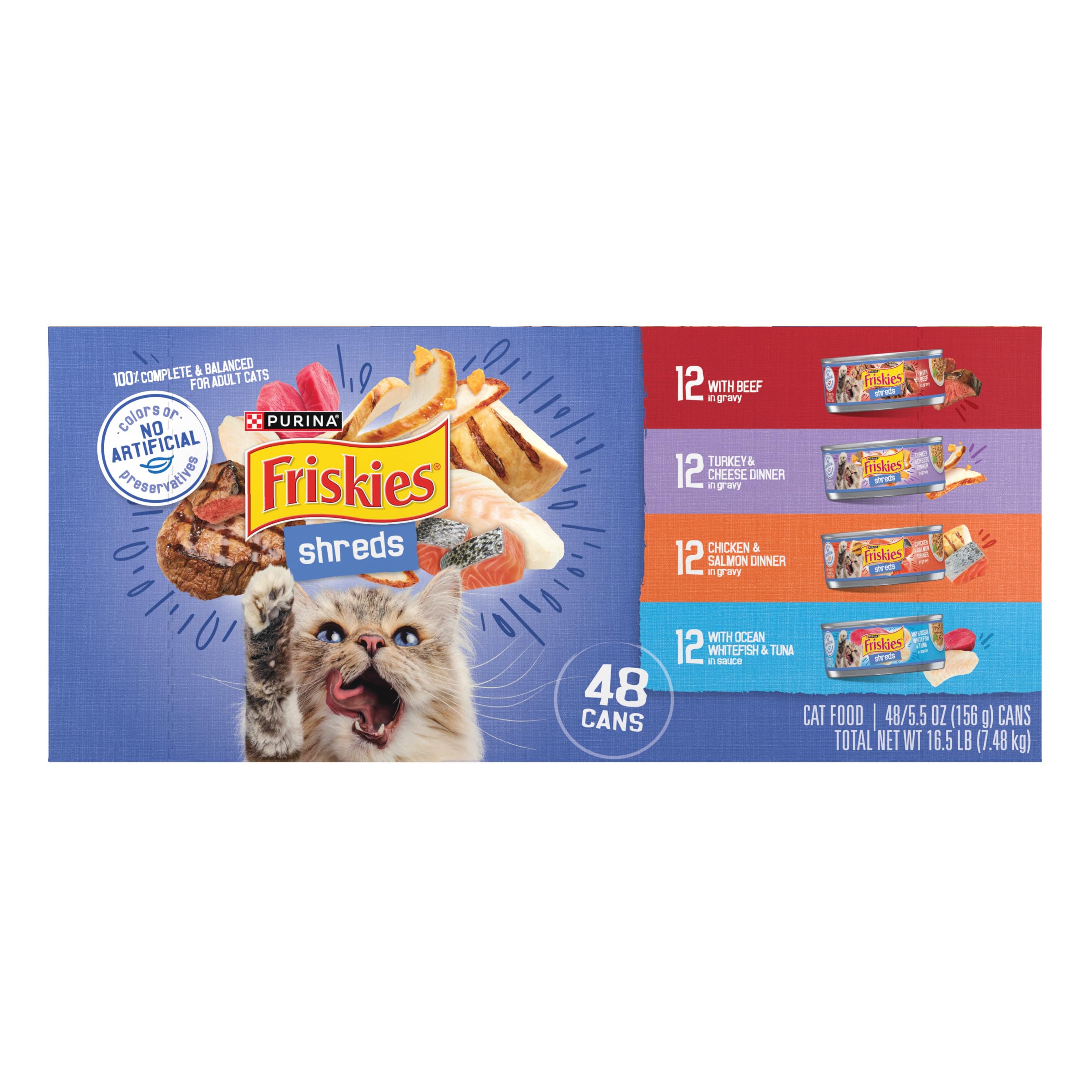 Friskies Cat enjoying a lick-friendly meal capturing the aroma of gravy and meat.