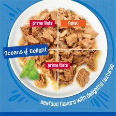 Indoor Flaked Ocean Whitefish Dinner with Greens can display.
