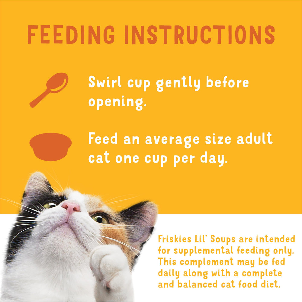 Friskies Lil' Soups no poultry by-product on the label.