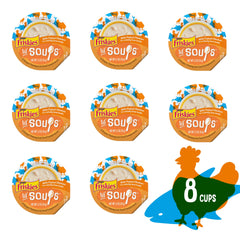 Friskies Lil' Soups real chicken texture close-up shows quality ingredients