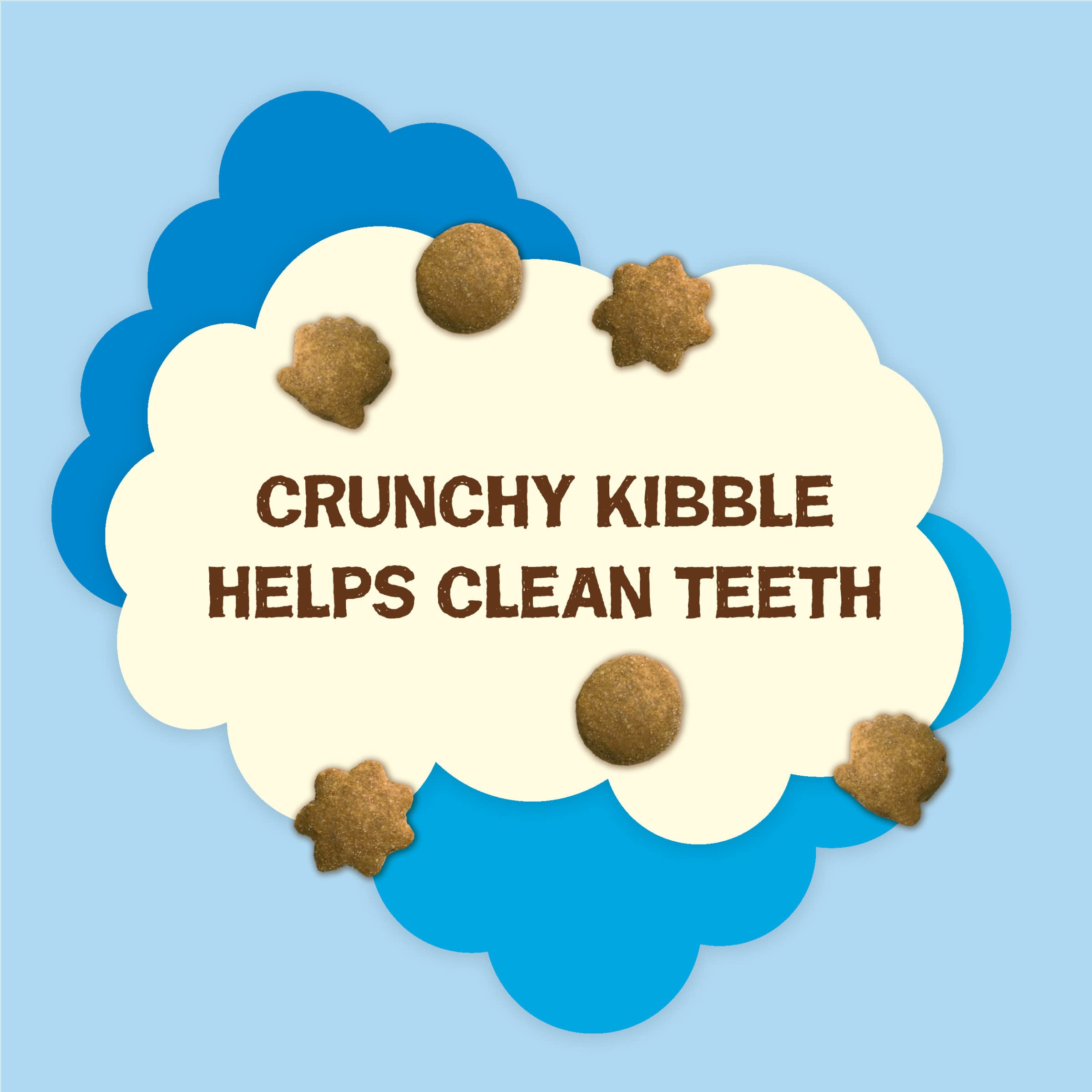 Friskies Party Mix Natural Yums treats arranged to showcase crunchy texture