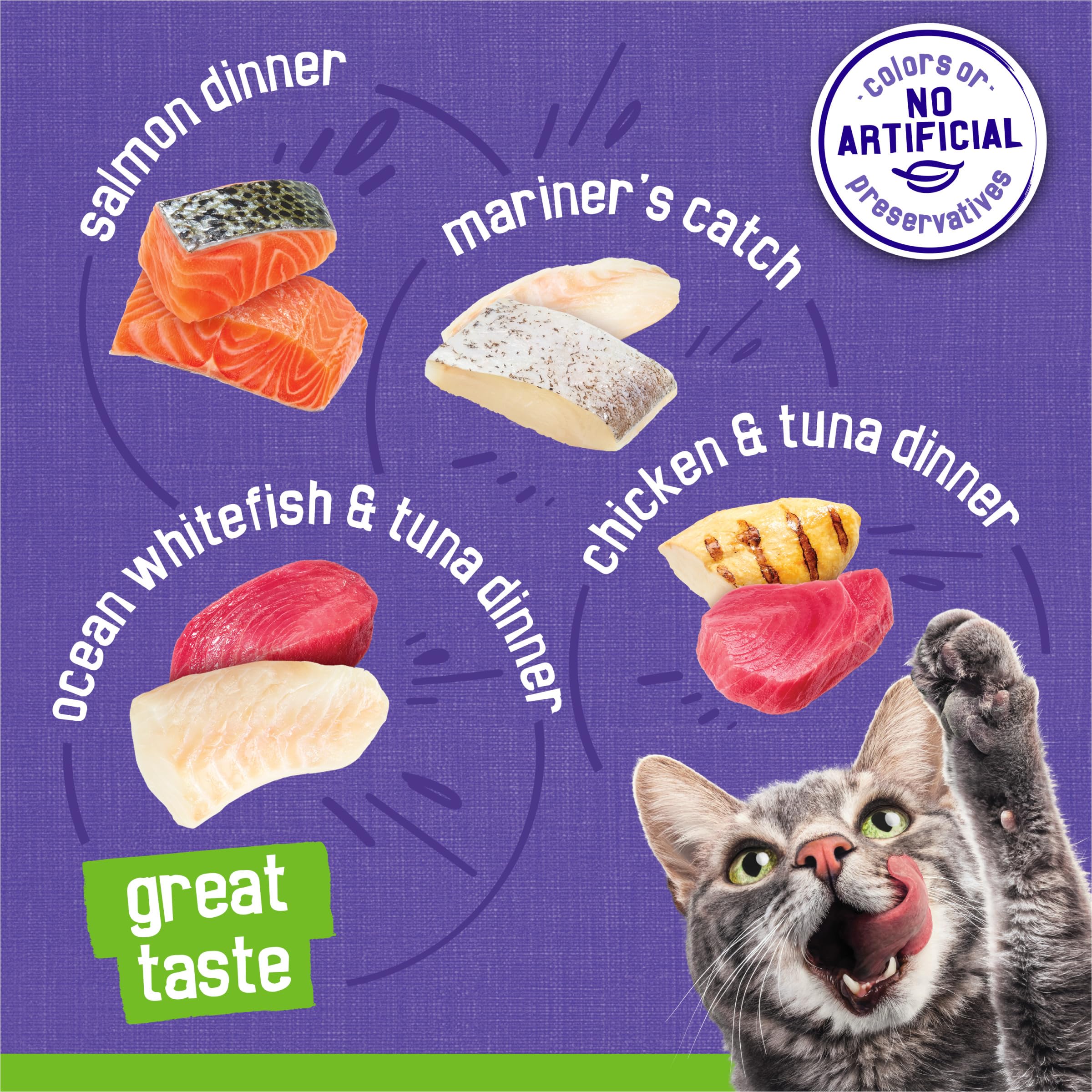 Friskies Pate Texture Close-up emphasizes smooth, spoonable appeal.