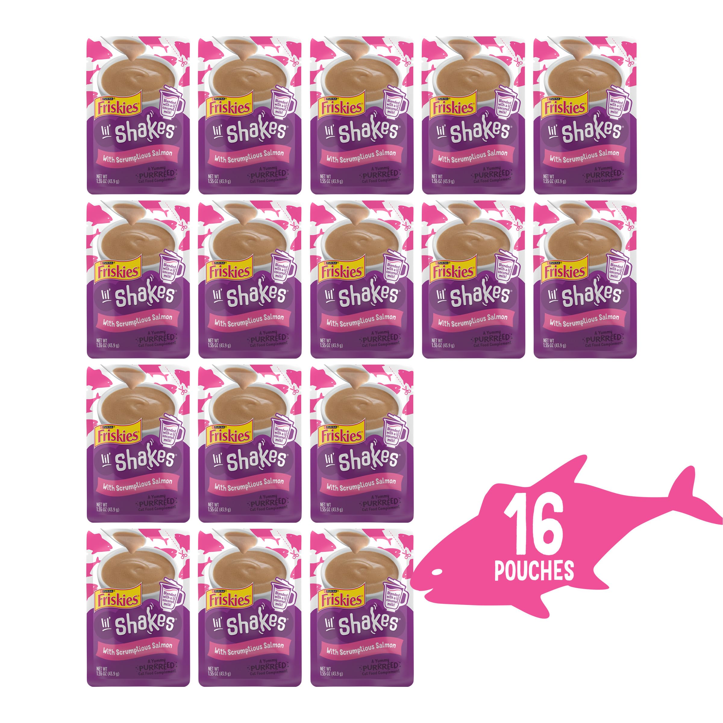 Friskies salmon puree with creamy texture appealing during meals