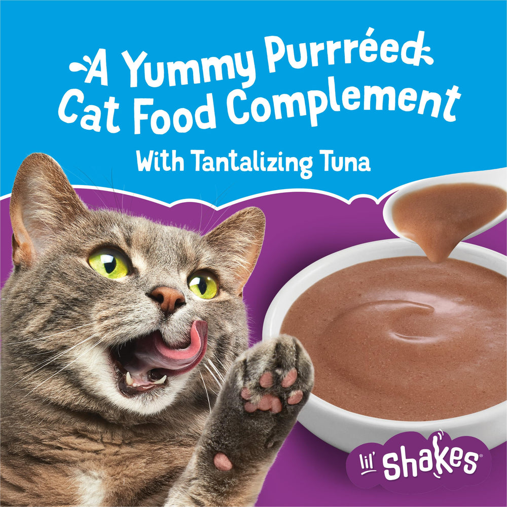 Close-up of Friskies tuna puree texture highlighting velvety smoothness.