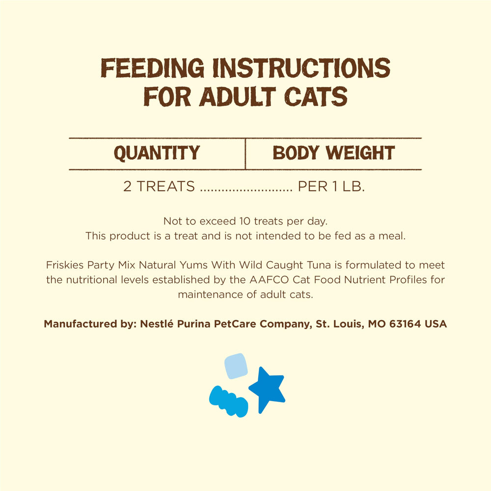 Friskies two calories per piece labeled on packaging for portion awareness