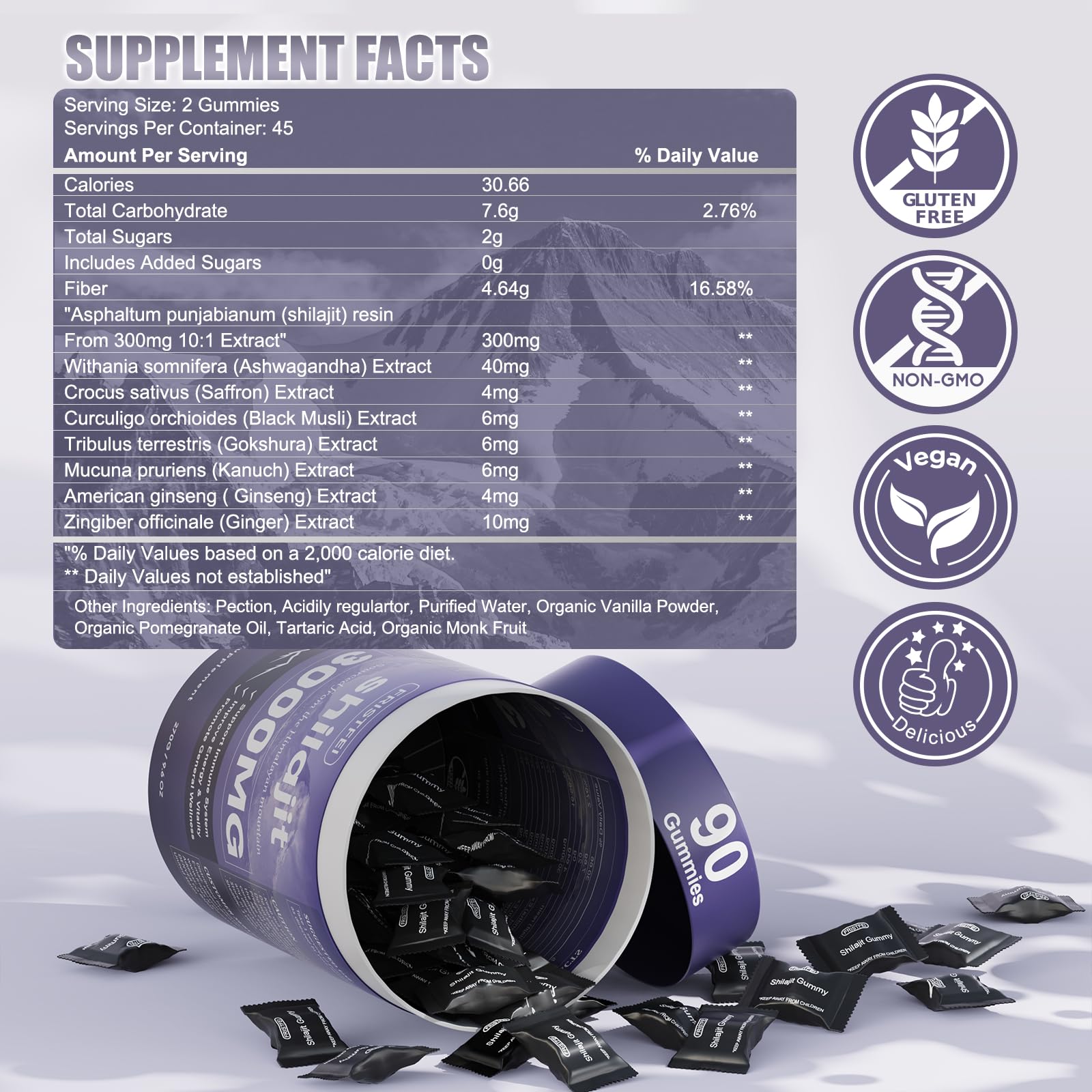 Fristfei Shilajit Gummies on-the-go sachet demonstrates portable daily support you can chew after meals.