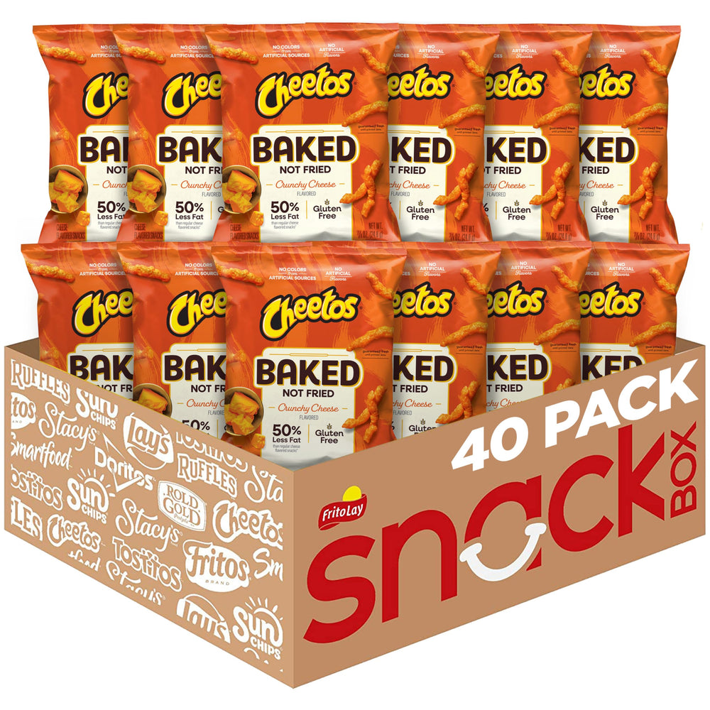 Frito Lay Baked Cheetos Crunchy Cheese bag—bold flavor, ideal for lunchboxes.
