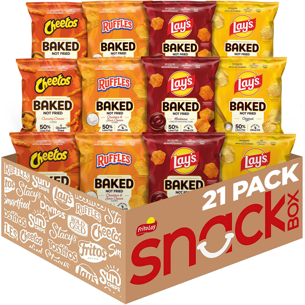 Frito-Lay Baked Lays Barbecue Chips offer a lighter crunch for on-the-go snacking