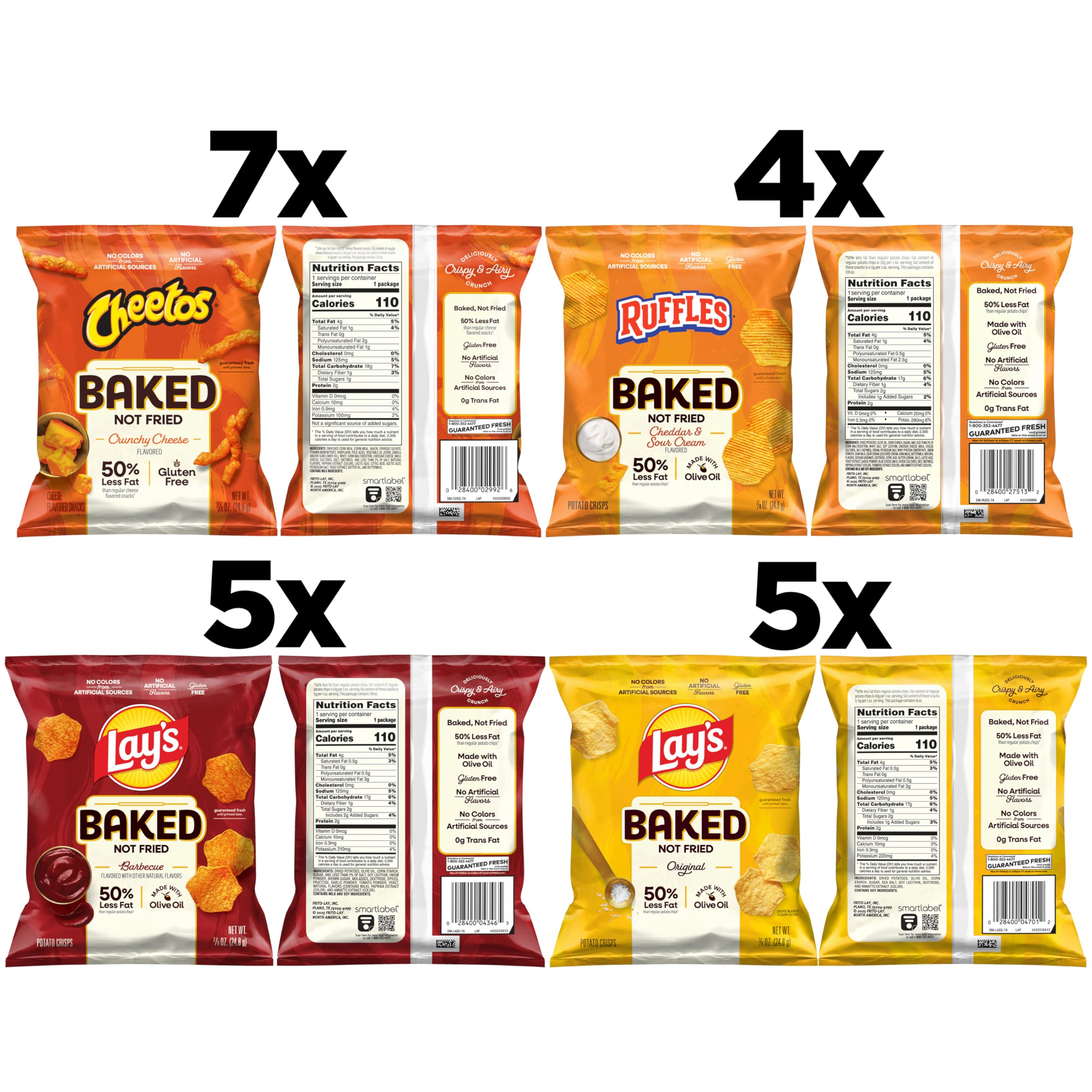 Frito-Lay Baked Ruffles Cheddar and Sour Cream deliver rich flavor with a crunchy bite
