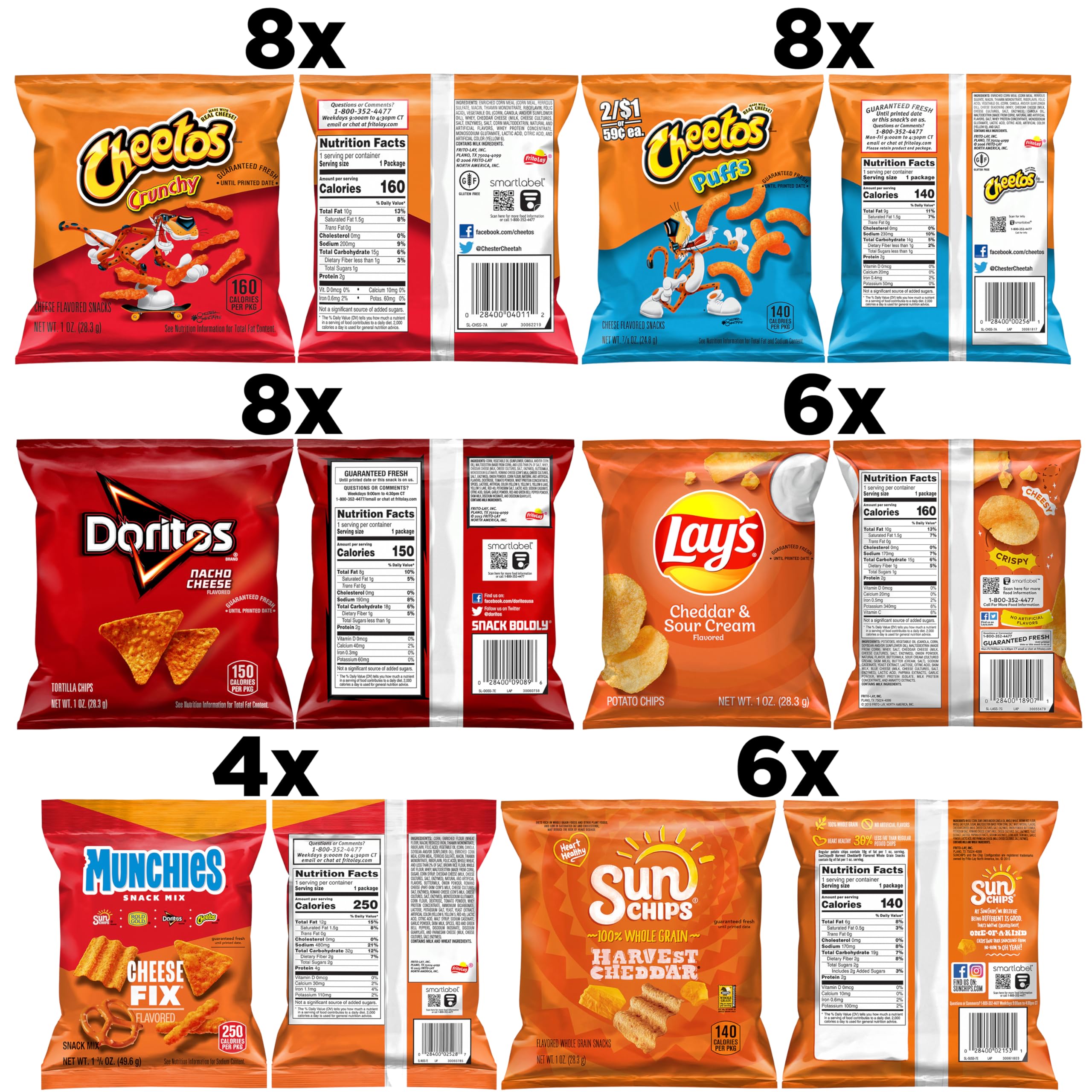 Frito-Lay Cheesy Mix Cheetos Crunchy bag with a crunchy bite for quick breaks