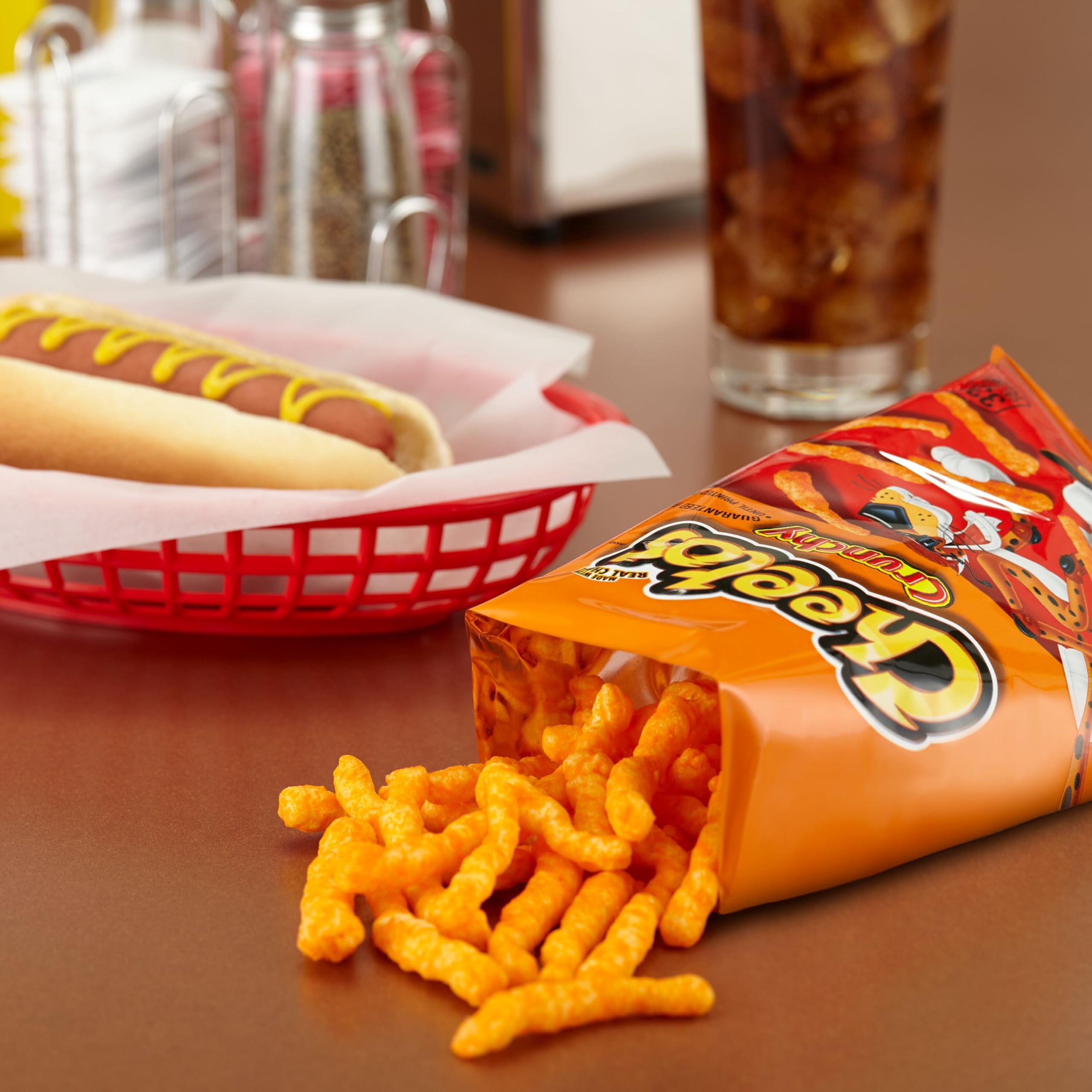 Cheetos Crunchy Cheese snacks deliver crispy cheesiness for kids.