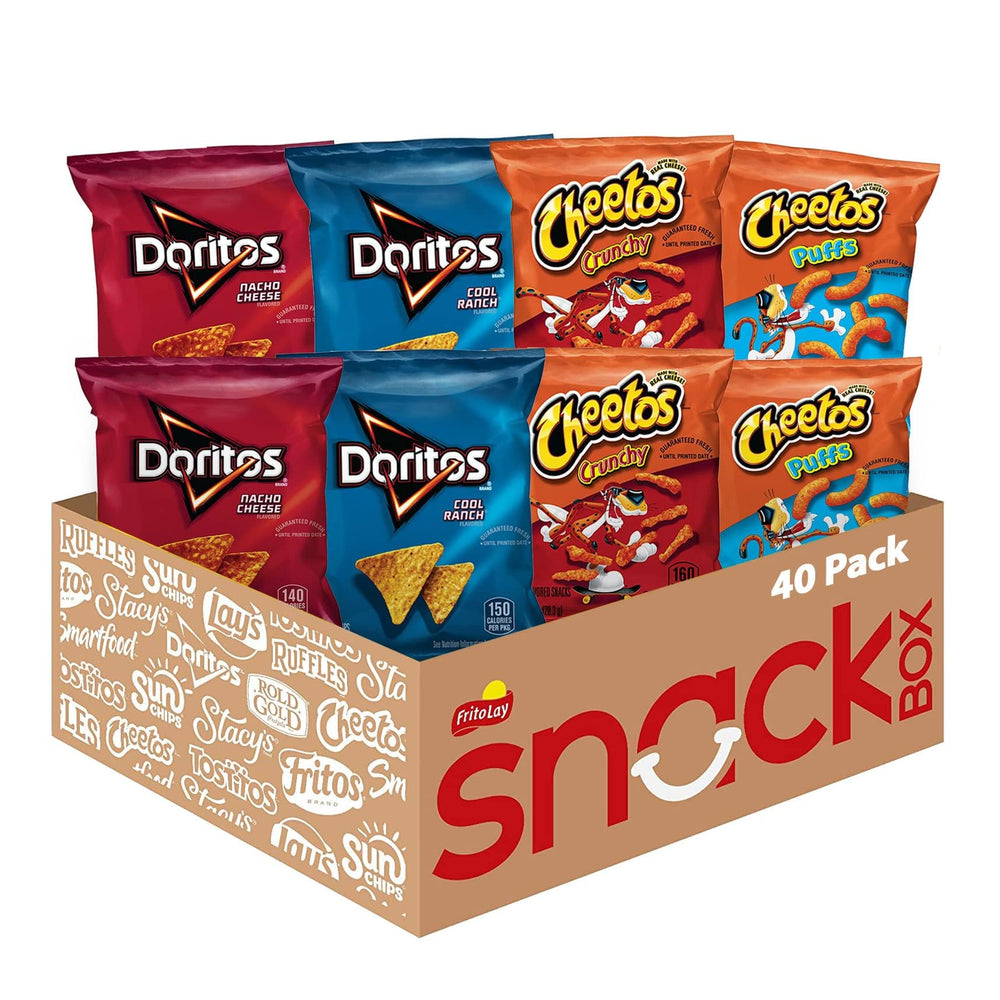 Frito-Lay Doritos and Cheetos mix pack front view, great for family snacking