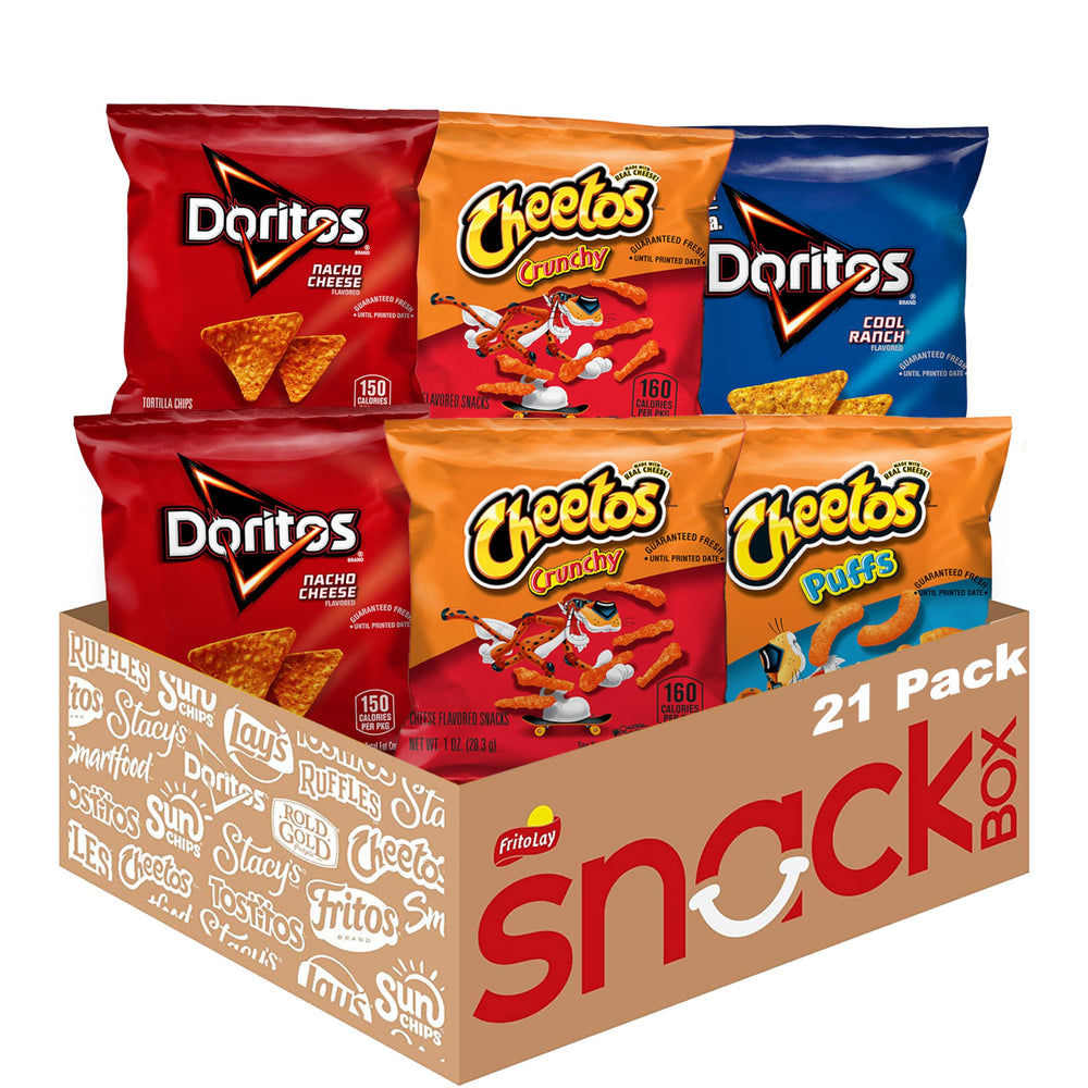 Frito-Lay Doritos & Cheetos Mix Variety Pack shown for sharing at gatherings and quick meals.