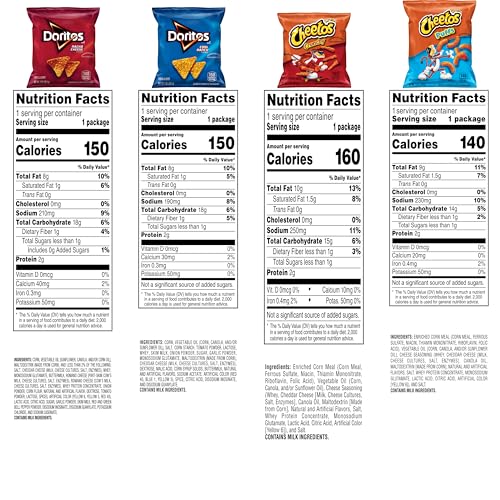 Doritos Nacho Cheese chips ready for lunchboxes and party snacking.