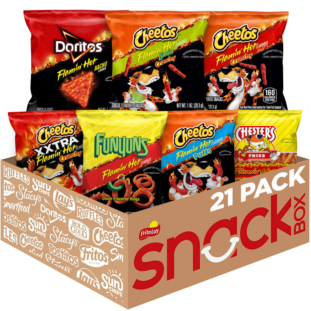 Frito-Lay Flamin’ Hot Mix pack front view for party snacking