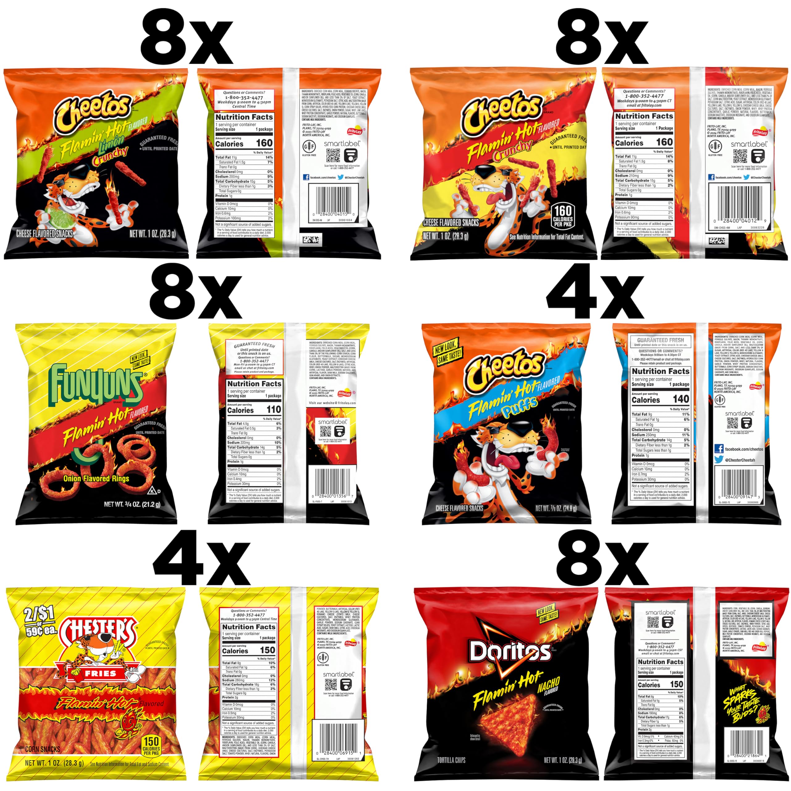 Close-up of varied flavors inside Flamin' Hot Mix for flavor variety.