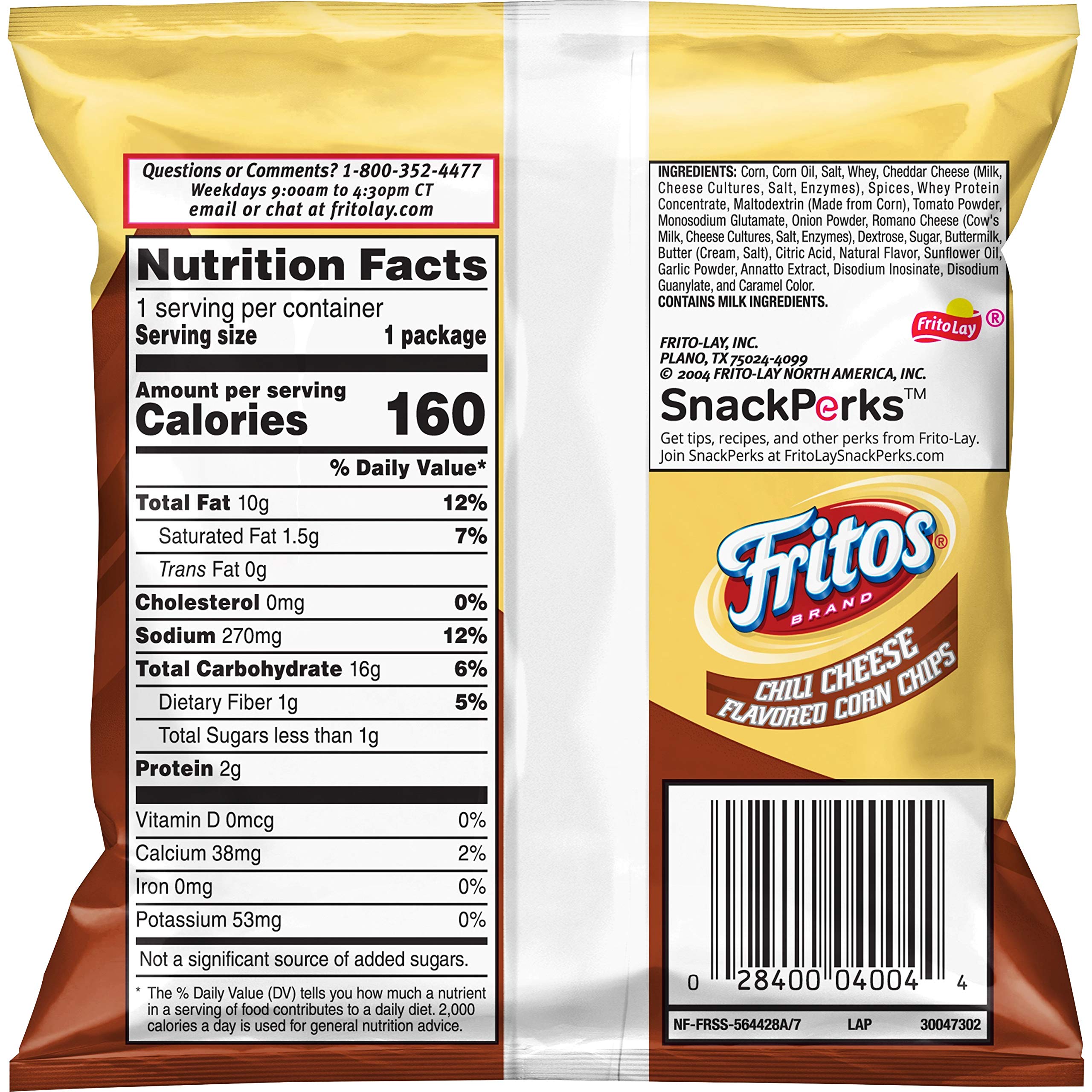 Fritos Chili Cheese bag 1oz, ideal for on-the-go lunches.