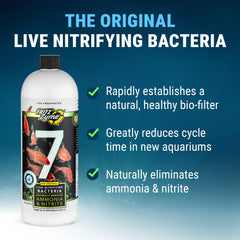 FritzZyme 7 bottle label detail emphasizes long shelf life without refrigeration.