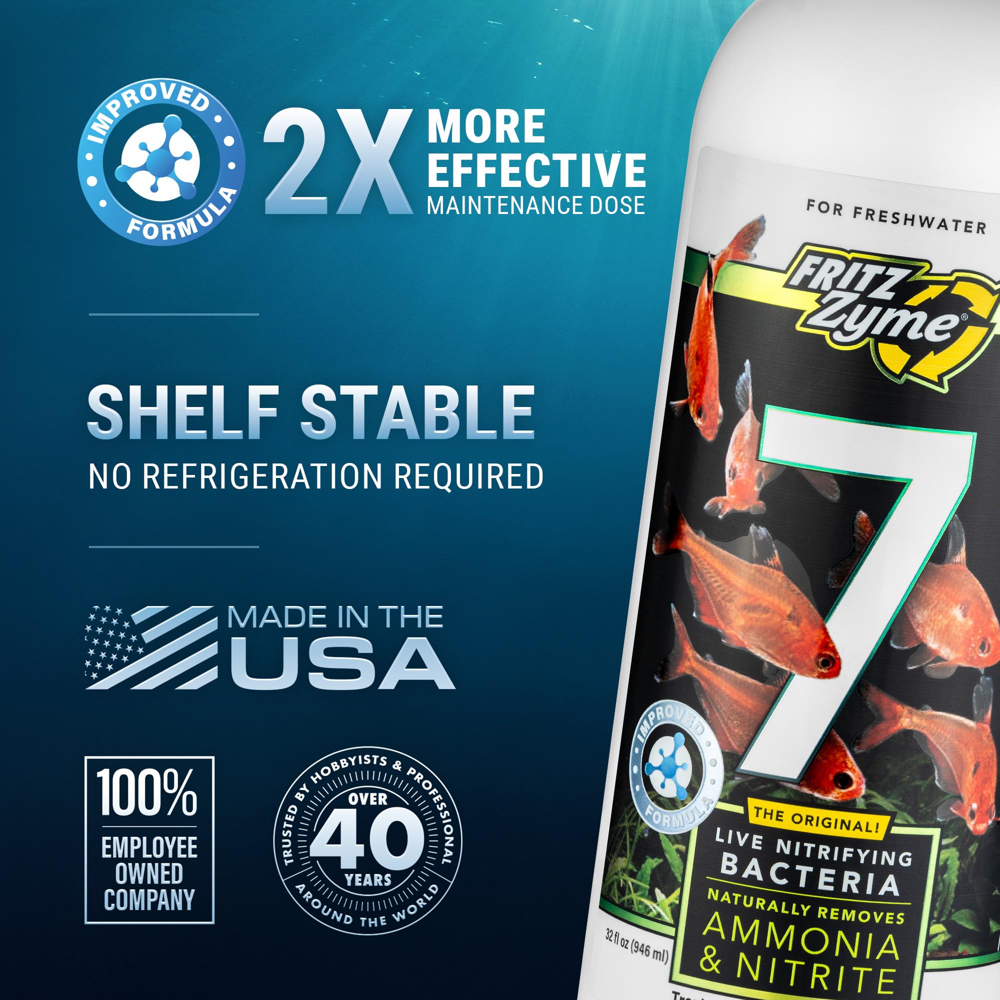 Maintaining a balanced freshwater aquarium with FritzZyme 7 supports quick filtration.