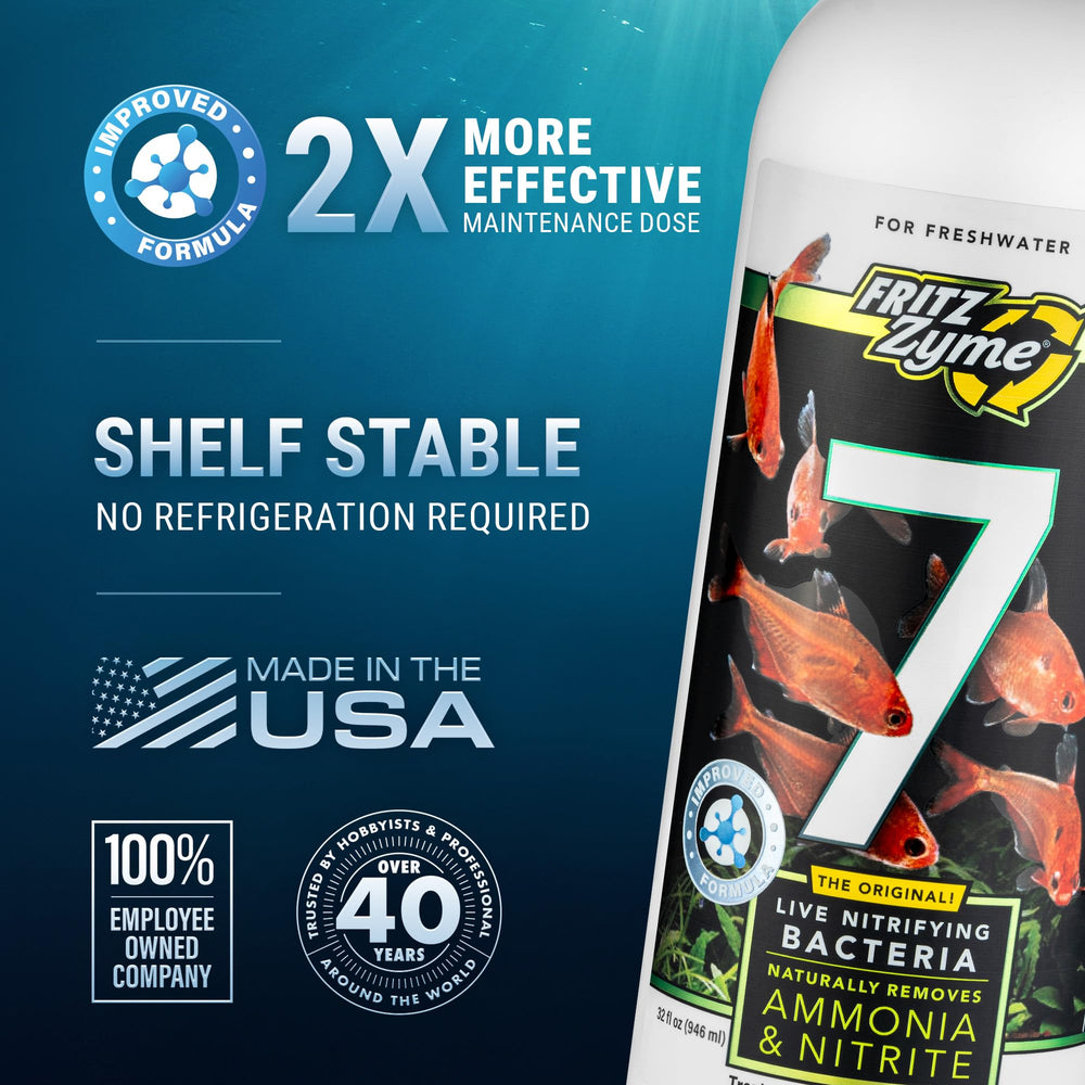 Maintaining a balanced freshwater aquarium with FritzZyme 7 supports quick filtration.