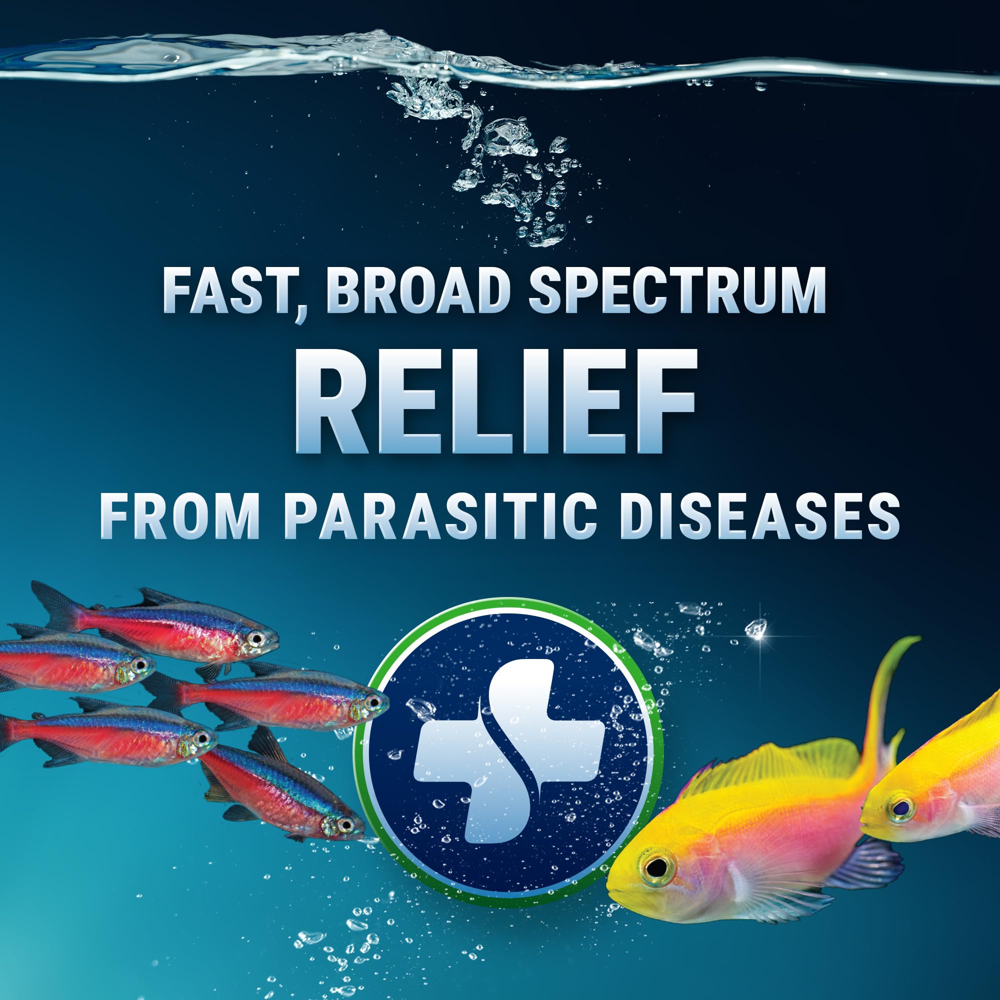 ParaCleanse dosing packets shown for precise administration in both fresh and saltwater tanks