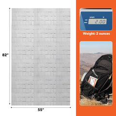 Frocopo space blanket in hiking setup, compact and ready