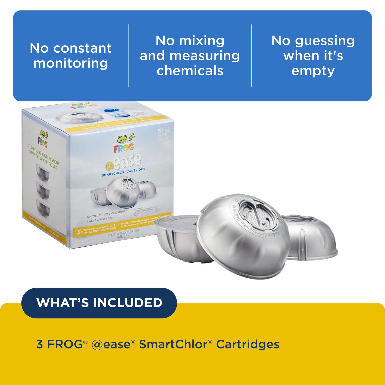 FROG Mineral Technology icon signals softer water and easier maintenance.