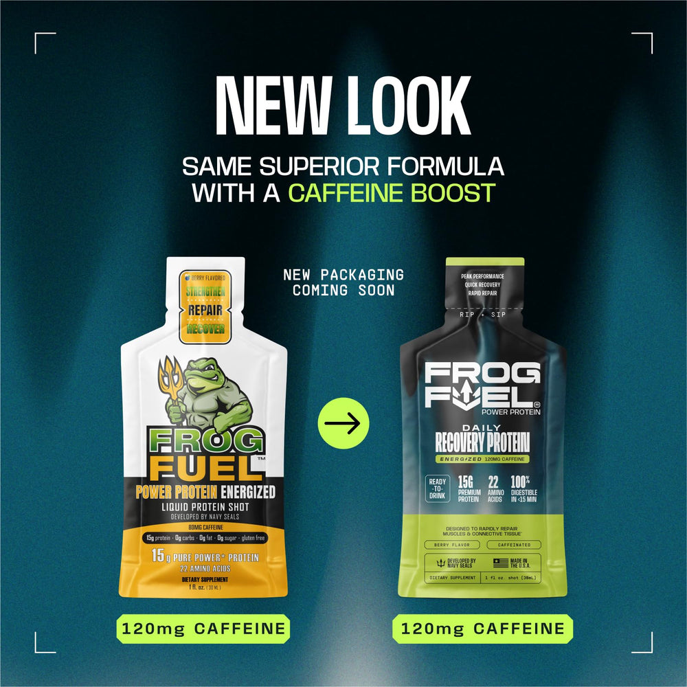 Frog Fuel Power Shot Berry gluten-free, sugar-free, lactose-free formula.