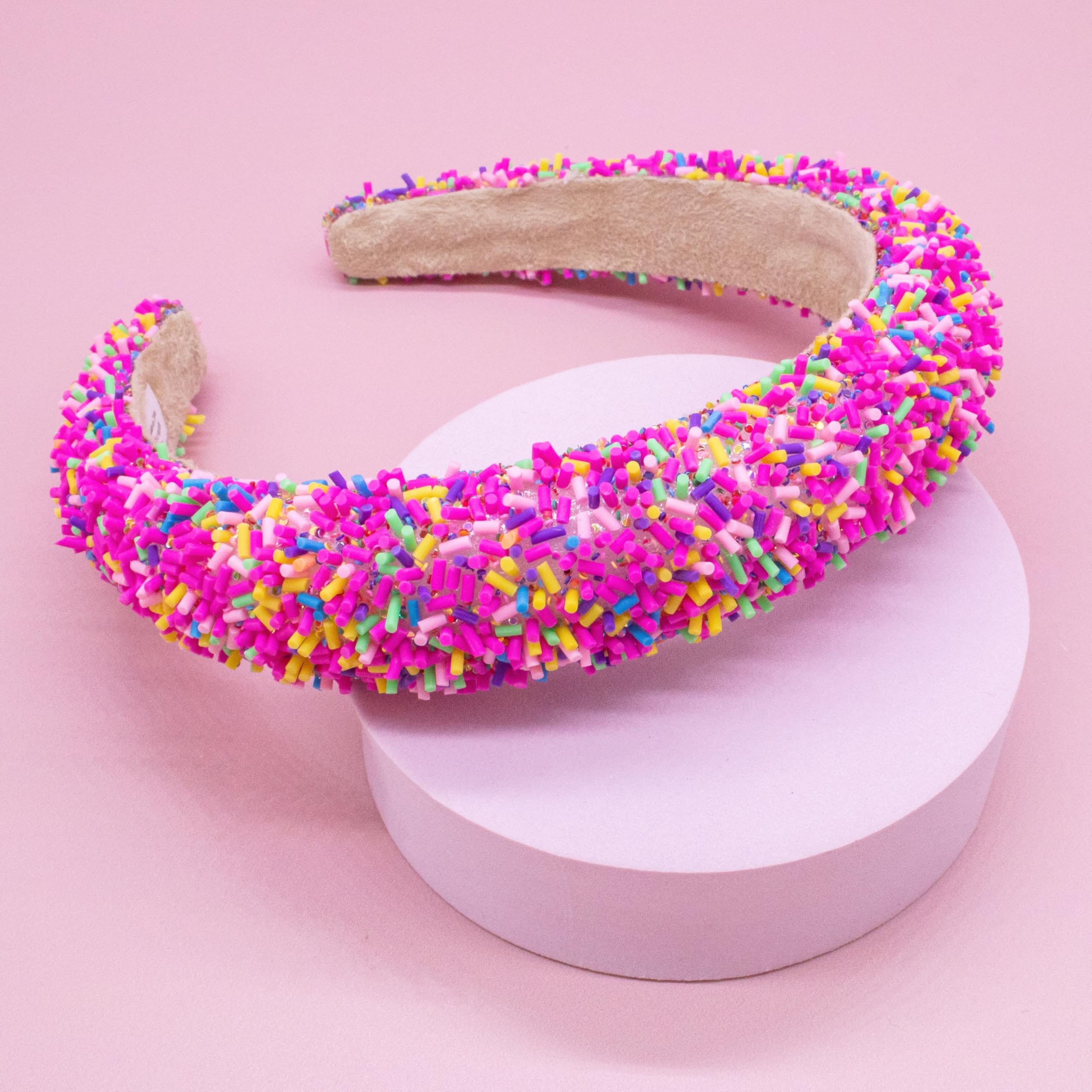 FROG SAC rainbow sprinkle headband brightens outfits