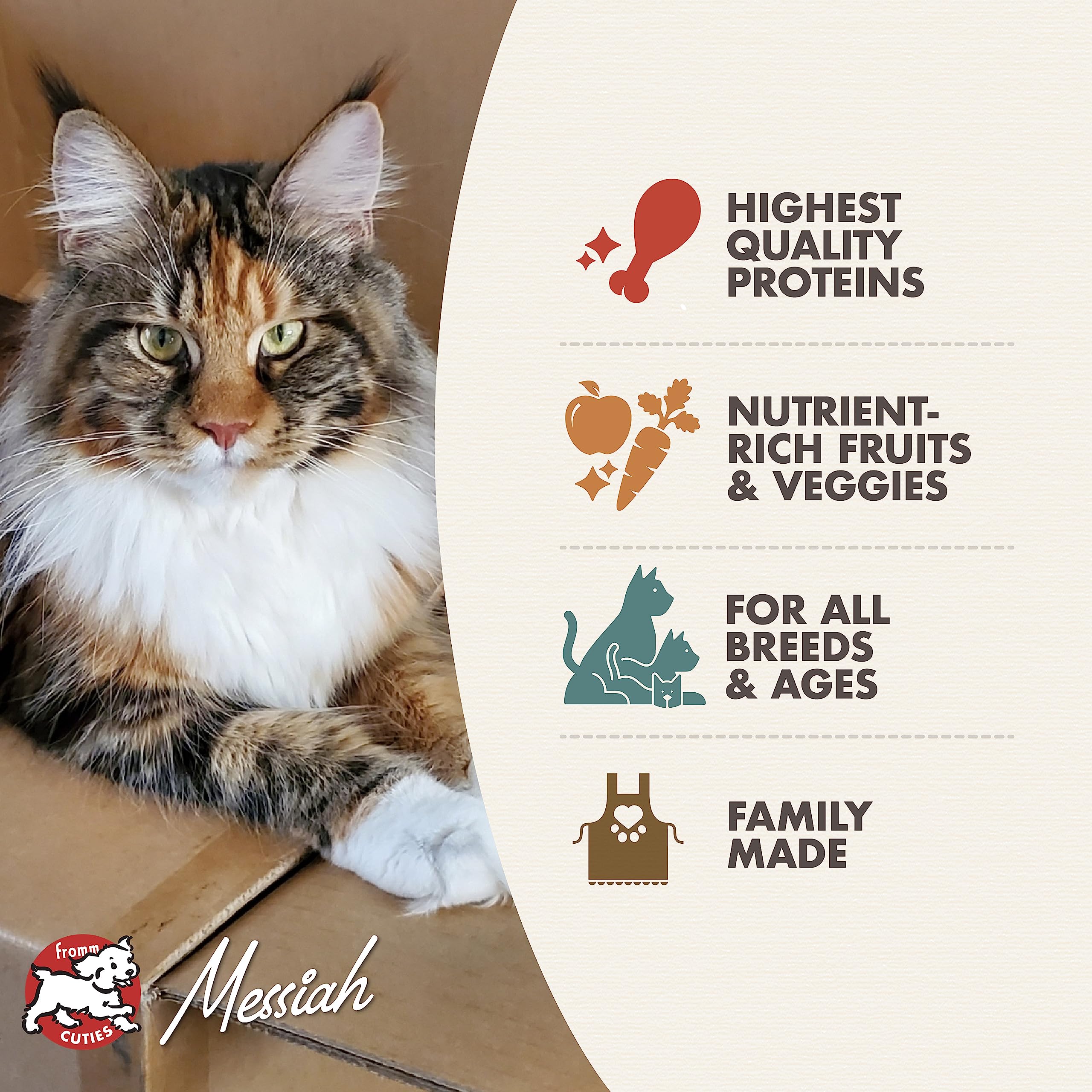 Fromm Four-Star bird-duck-goose mix kibble offers diverse protein options.