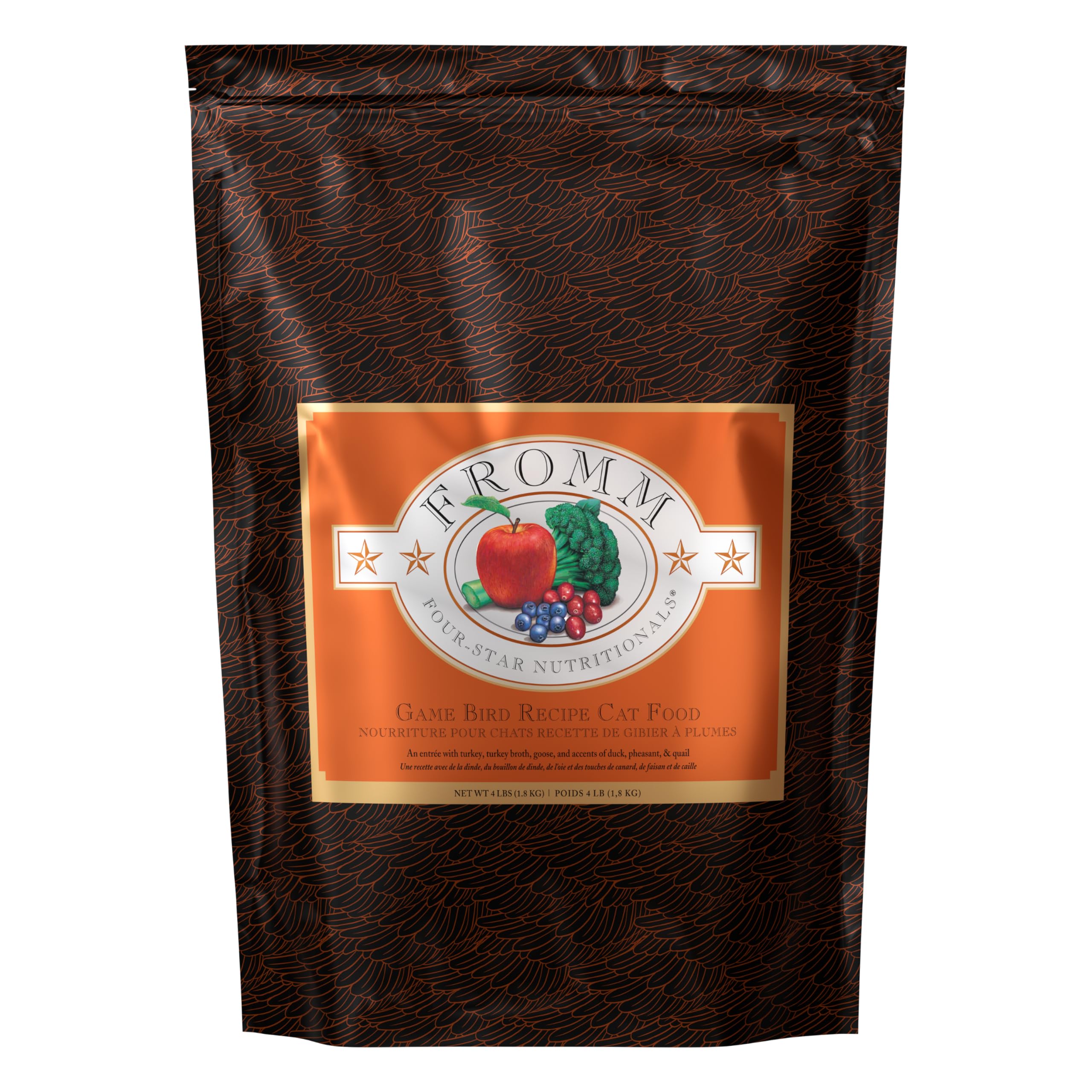 Fromm Four-Star Game Bird turkey recipe kibble for daily meals across ages.