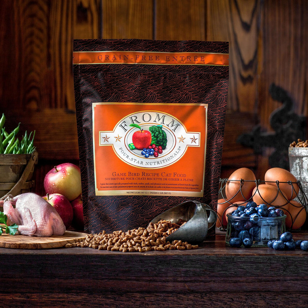 Fromm nutritionals turkey and duck provide high-quality protein.