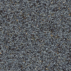Frontier Co-op blue-black poppy seeds highlight flavor in close-up view