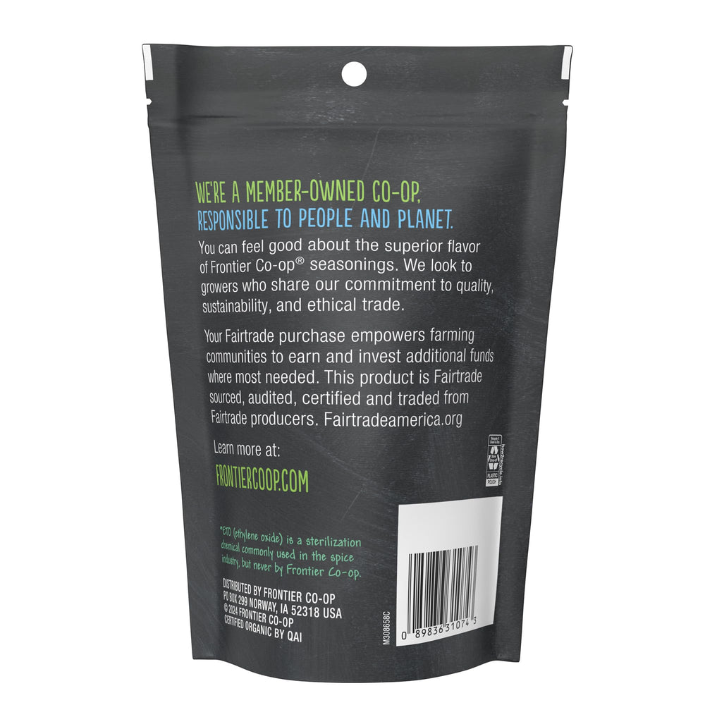 Frontier Co-op Ceylon cinnamon powder resealable bag preserves freshness.