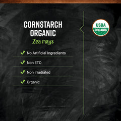 Frontier Co-op Cornstarch 1 lb bag open for quick kitchen thickening.