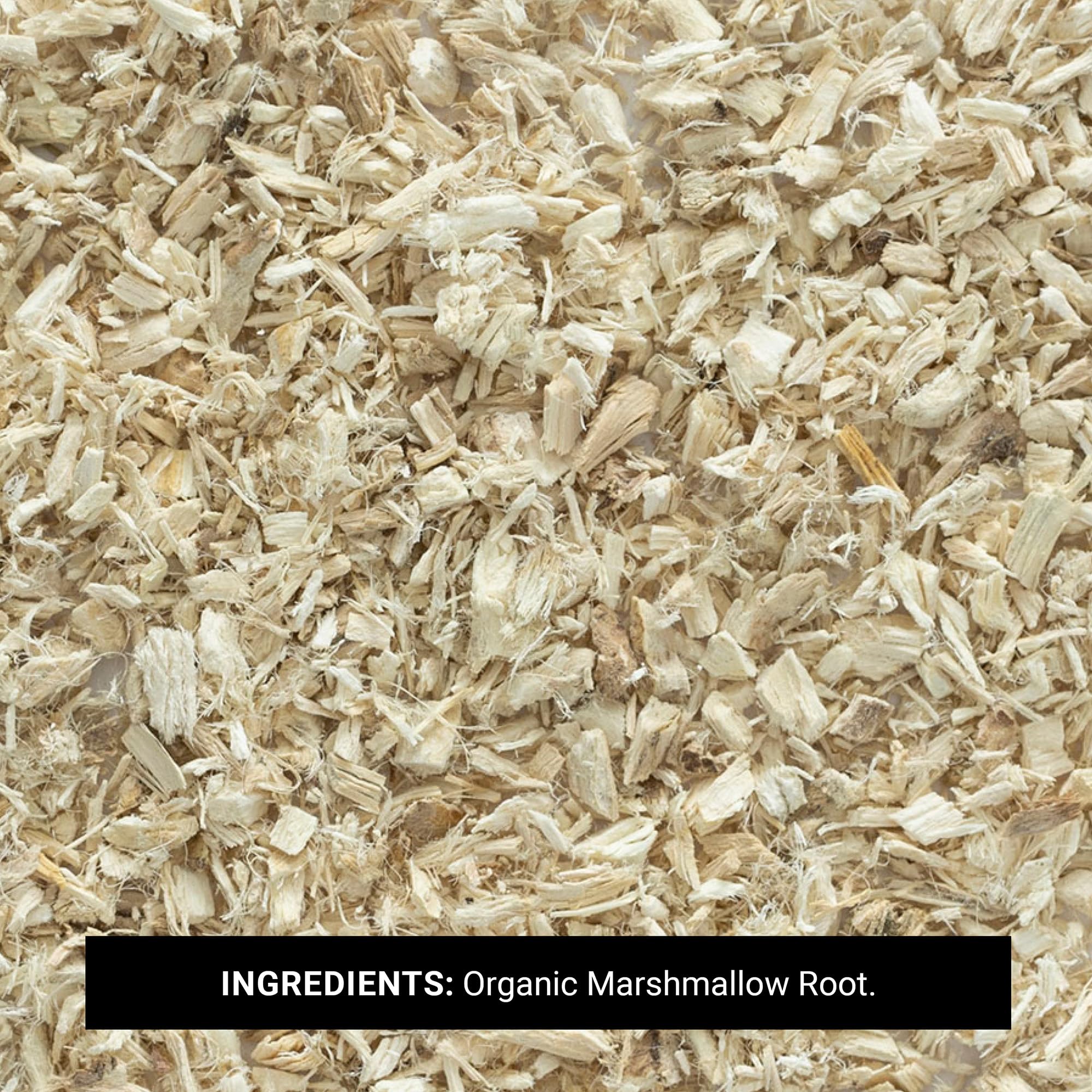 Frontier Co-op marshmallow root tea ready scene for brewing.