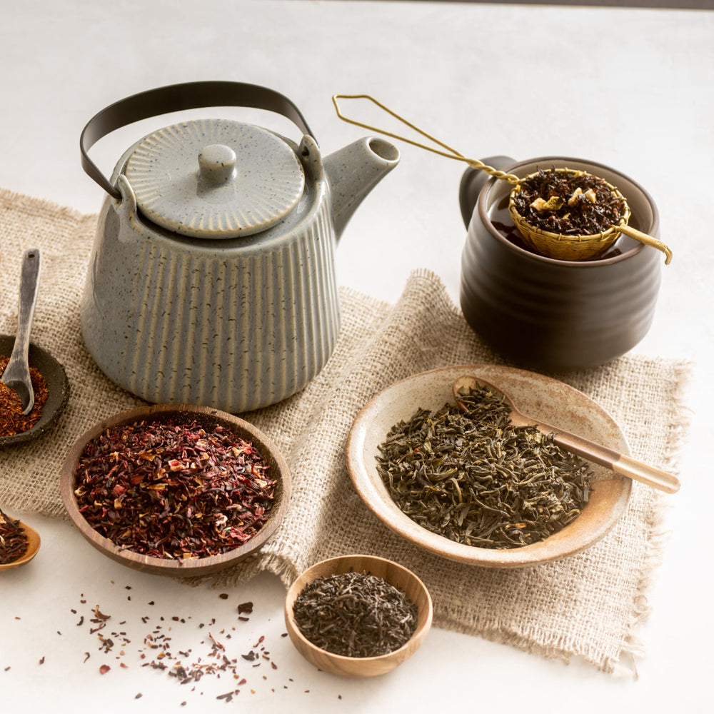 Organic Fair Trade Kosher Frontier Co-op jasmine tea packaging signals purity.