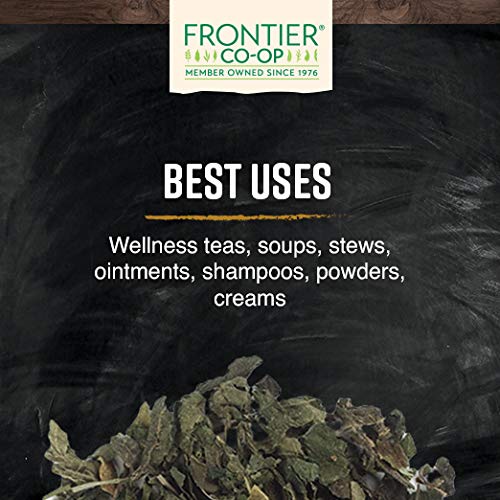 Frontier Co-op organic stinging nettle leaf packaging preserves freshness.