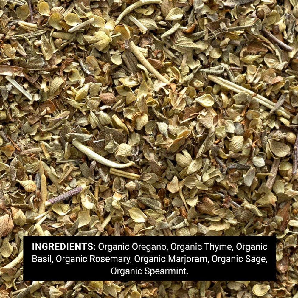 Frontier Co-op pasta sauce seasoning adding oregano and thyme aroma to meals