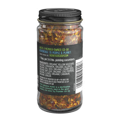 Frontier Co-op Pickling Spice ingredients on display show organic blend.