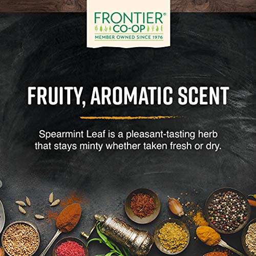 Frontier Co-op spearmint fruity aroma enhances desserts and beverages.
