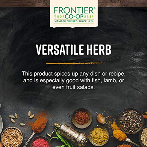 Frontier Co-op spearmint tea prep close-up ready for infusion.