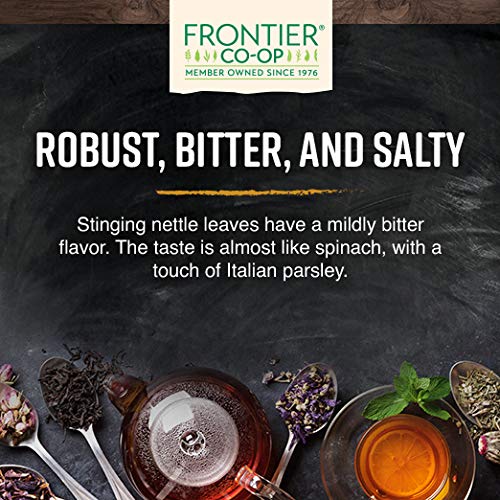 Frontier Co-op stinging nettle leaf shampoo bottle with fresh herb scent.