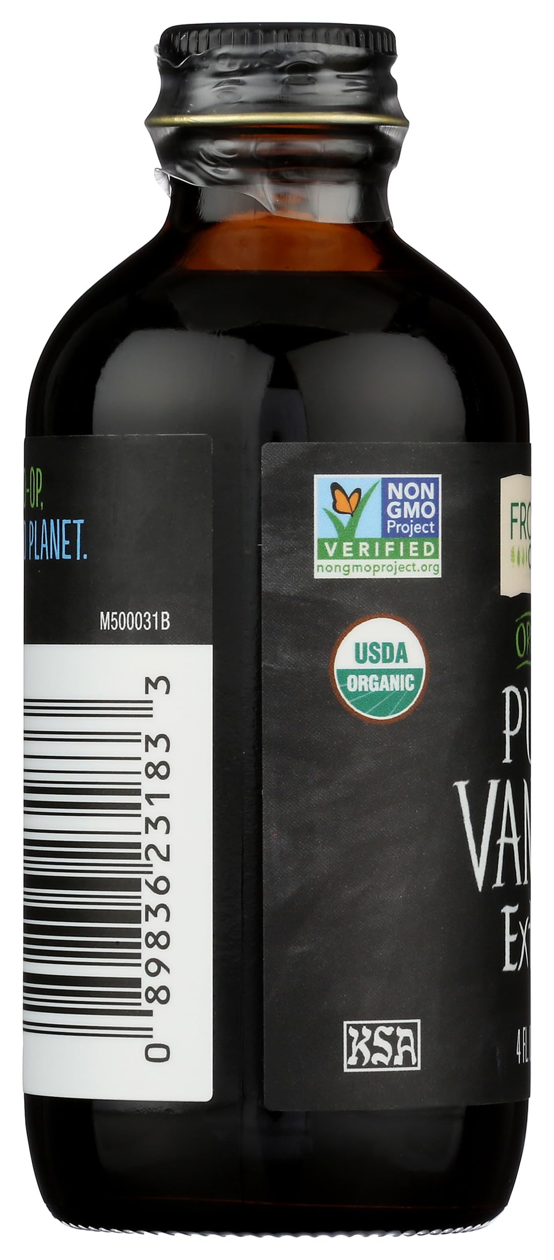Frontier Co-op vanilla extract added to morning coffee for aroma and balance