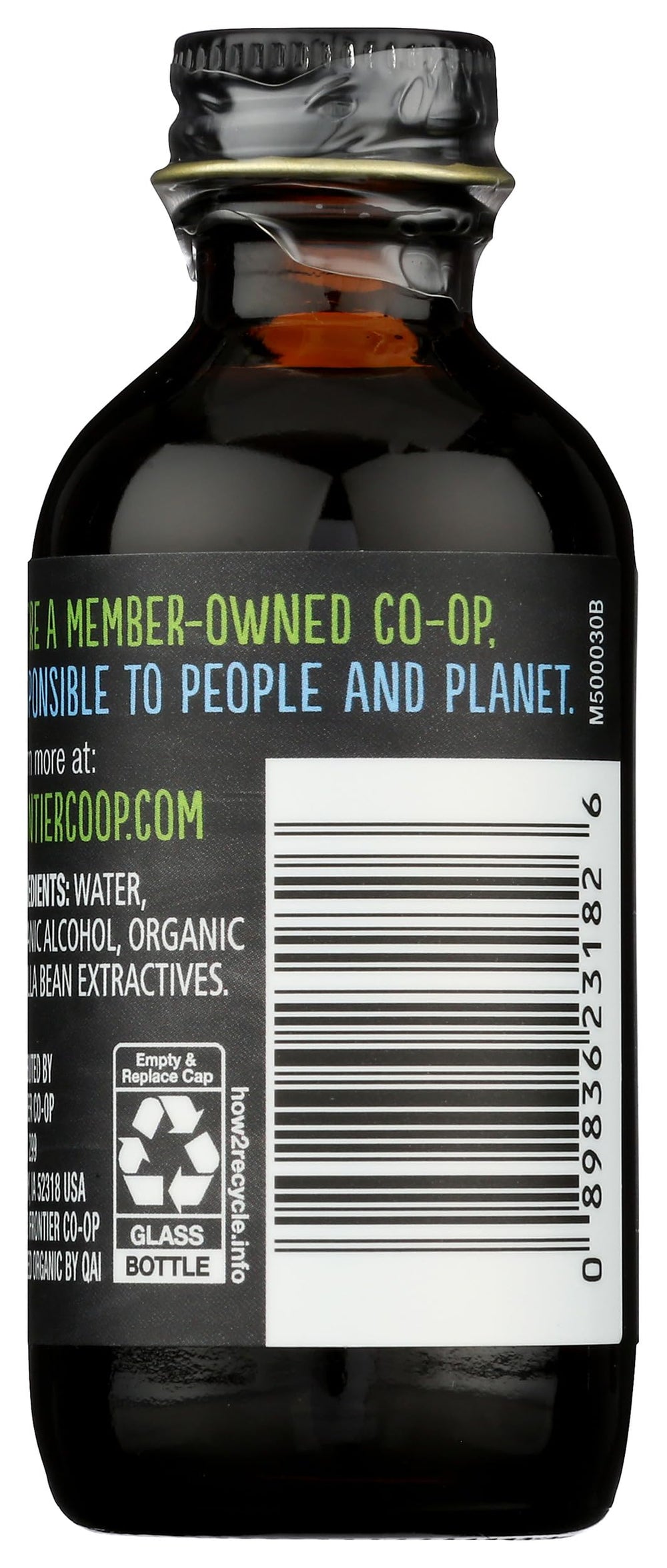 Pouring Frontier Co-op vanilla extract highlights aroma and versatile beverage use.