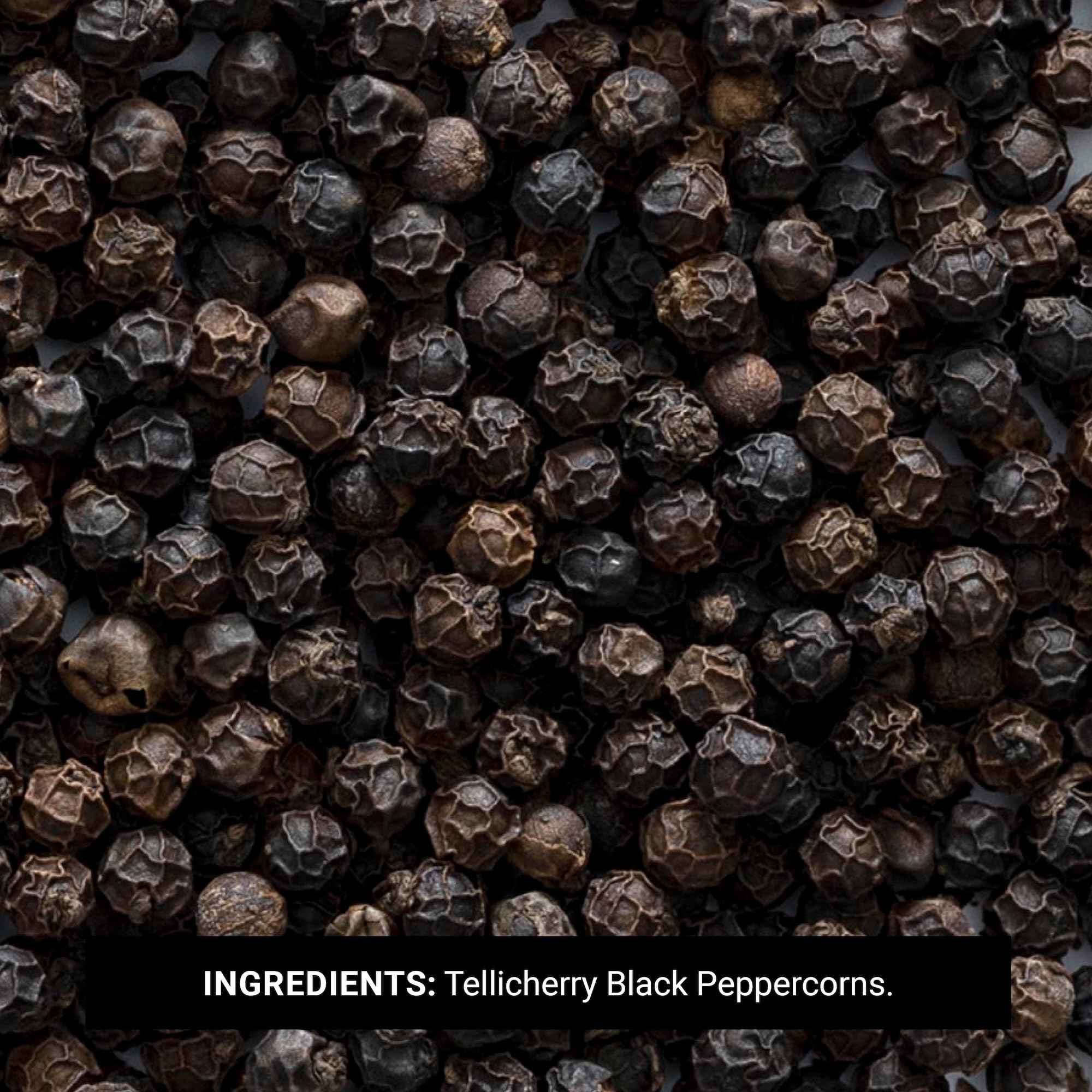 Whole peppercorns ready for grinders to elevate roasts, vegetables, and sauces