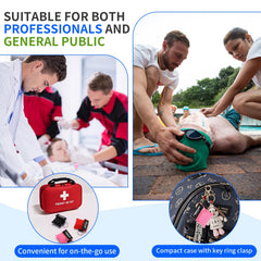 Frontline CPR shield keyring pouch keeps masks clean and accessible in bags.